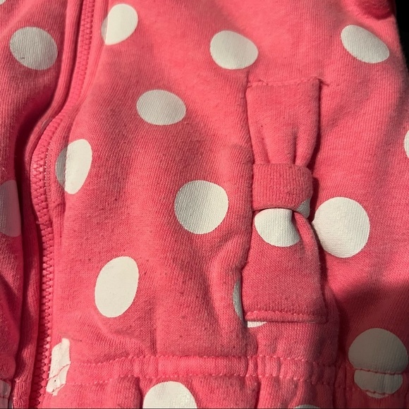 Circo pink and white, infant, polka dot sweatshirt. Like new - Picture 3 of 5